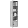 Estantería madera de ingeniería gris sonoma 31x24x127 cm by , Bookcases and shelves - Ref: Foro24-860351, Price: 54,52 €, Dis...