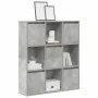 Estantería de madera de ingeniería gris hormigón 89x24x101,5 cm by , Bookcases and shelves - Ref: Foro24-860403, Price: 93,79...