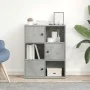 Estantería de madera de ingeniería gris hormigón 60x24x76,5 cm de , Librerías y estanterías - Ref: Foro24-860385, Precio: 68,...