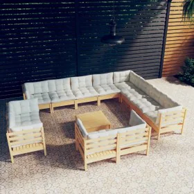 Garden furniture 13 pieces cushions solid pine wood by vidaXL, Garden sets - Ref: Foro24-3096953, Price: 983,68 €, Discount: %