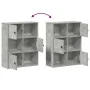 Estantería de madera de ingeniería gris hormigón 60x24x76,5 cm de , Librerías y estanterías - Ref: Foro24-860385, Precio: 68,...