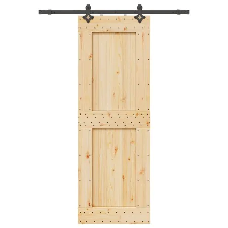 Puerta corredera con herrajes madera maciza de pino 80x210 cm von , Türen - Ref: Foro24-3332725, Preis: 191,88 €, Rabatt: %