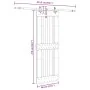 Puerta corredera con herrajes madera maciza de pino 80x210 cm by , Doors - Ref: Foro24-3332731, Price: 208,48 €, Discount: %