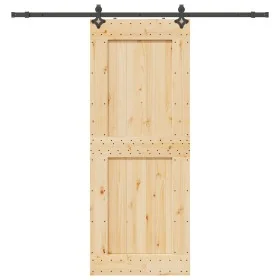 Puerta corredera con herrajes madera maciza de pino 90x210 cm von , Türen - Ref: Foro24-3332733, Preis: 217,80 €, Rabatt: %