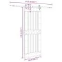 Puerta corredera con herrajes madera maciza de pino 90x210 cm de , Puertas - Ref: Foro24-3332733, Precio: 218,05 €, Descuento: %