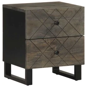 Mesita de noche de madera maciza de mango negra 40x33x46 cm by , Nightstands - Ref: Foro24-4017682, Price: 68,96 €, Discount: %