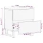 Mesita de noche de madera maciza de mango negra 40x33x46 cm de , Mesitas de noche - Ref: Foro24-4017682, Precio: 68,93 €, Des...