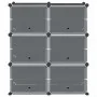 Estantería de cubos con 6 compartimentos y puertas PP negro by , Shoe racks and shoe organizers - Ref: Foro24-4019576, Price:...