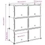 Estantería de cubos con 6 compartimentos y puertas PP negro by , Shoe racks and shoe organizers - Ref: Foro24-4019576, Price:...