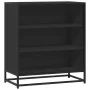 Aparador de madera de ingeniería y metal negro 68x35x76 cm de , Aparadores - Ref: Foro24-848974, Precio: 80,11 €, Descuento: %