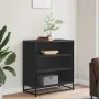 Aparador de madera de ingeniería y metal negro 68x35x76 cm de , Aparadores - Ref: Foro24-848974, Precio: 80,11 €, Descuento: %