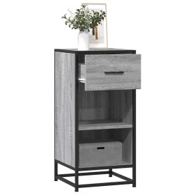 Aparador madera ingeniería y metal gris Sonoma 35,5x35x76 cm by , Sideboards - Ref: Foro24-848957, Price: 65,76 €, Discount: %