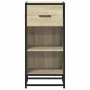 Aparador madera ingeniería y metal roble Sonoma 35,5x35x76 cm by , Sideboards - Ref: Foro24-848955, Price: 57,68 €, Discount: %