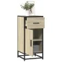 Aparador madera ingeniería y metal roble Sonoma 35,5x35x76 cm by , Sideboards - Ref: Foro24-848960, Price: 71,00 €, Discount: %