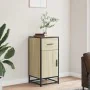 Aparador madera ingeniería y metal roble Sonoma 35,5x35x76 cm by , Sideboards - Ref: Foro24-848960, Price: 71,00 €, Discount: %