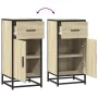 Aparador madera ingeniería y metal roble Sonoma 35,5x35x76 cm by , Sideboards - Ref: Foro24-848960, Price: 71,00 €, Discount: %