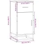 Aparador madera ingeniería y metal roble Sonoma 35,5x35x76 cm by , Sideboards - Ref: Foro24-848960, Price: 71,00 €, Discount: %