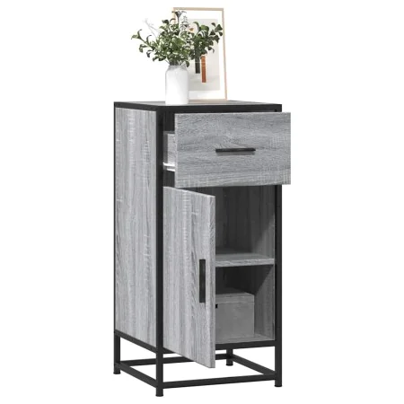 Aparador madera ingeniería y metal gris Sonoma 35,5x35x76 cm by , Sideboards - Ref: Foro24-848962, Price: 72,88 €, Discount: %