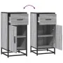 Aparador madera ingeniería y metal gris Sonoma 35,5x35x76 cm by , Sideboards - Ref: Foro24-848962, Price: 72,88 €, Discount: %