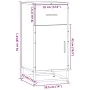 Aparador madera ingeniería y metal gris Sonoma 35,5x35x76 cm by , Sideboards - Ref: Foro24-848962, Price: 72,88 €, Discount: %