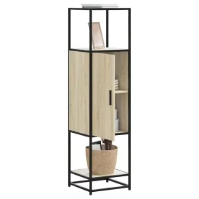 Aparador alto madera de ingeniería y metal 35,5x35x139 cm von , Sideboards - Ref: Foro24-849035, Preis: 83,96 €, Rabatt: %