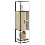 Aparador alto madera de ingeniería y metal 35,5x35x139 cm de , Aparadores - Ref: Foro24-849035, Precio: 75,42 €, Descuento: %