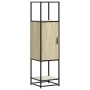 Aparador alto madera de ingeniería y metal 35,5x35x139 cm de , Aparadores - Ref: Foro24-849035, Precio: 75,42 €, Descuento: %