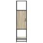 Aparador alto madera de ingeniería y metal 35,5x35x139 cm de , Aparadores - Ref: Foro24-849035, Precio: 75,42 €, Descuento: %