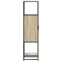 Aparador alto madera de ingeniería y metal 35,5x35x139 cm de , Aparadores - Ref: Foro24-849035, Precio: 75,42 €, Descuento: %