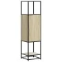 Aparador alto madera de ingeniería y metal 35,5x35x139 cm de , Aparadores - Ref: Foro24-849035, Precio: 75,42 €, Descuento: %
