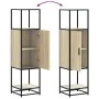 Aparador alto madera de ingeniería y metal 35,5x35x139 cm de , Aparadores - Ref: Foro24-849035, Precio: 75,42 €, Descuento: %