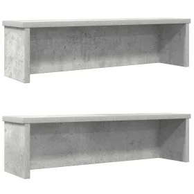 Estantes de cocina apilables 2 uds gris hormigón 60x15x16 cm by , Kitchen utensil containers - Ref: Foro24-860506, Price: 31,...