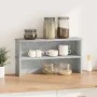 Estantes de cocina apilables 2 uds gris hormigón 60x15x16 cm von , Behälter für Küchenutensilien - Ref: Foro24-860506, Preis:...