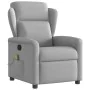 Sillón de masaje reclinable de tela gris nube by , Armchairs - Ref: Foro24-4015595, Price: 204,39 €, Discount: %