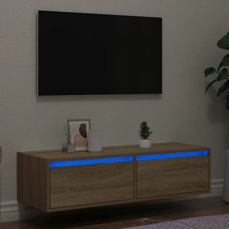 Mueble de TV con luces LED roble sonoma 100X35,5x25 cm von , TV-Möbel - Ref: Foro24-860240, Preis: 78,67 €, Rabatt: %