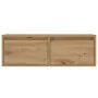 Mueble de TV con luces LED roble artisan 75x35,5x25 cm by , TV Furniture - Ref: Foro24-860237, Price: 69,43 €, Discount: %