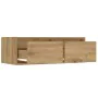 Mueble de TV con luces LED roble artisan 75x35,5x25 cm by , TV Furniture - Ref: Foro24-860237, Price: 69,43 €, Discount: %