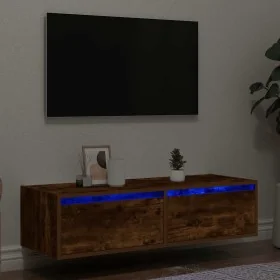 Mueble de TV con luces LED roble ahumado 100X35,5x25 cm von , TV-Möbel - Ref: Foro24-860242, Preis: 81,59 €, Rabatt: %