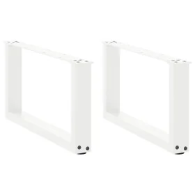 Patas de mesa de centro forma U 2uds acero blanco 60x(30-31) cm by , Table legs - Ref: Foro24-4013141, Price: 56,83 €, Discou...