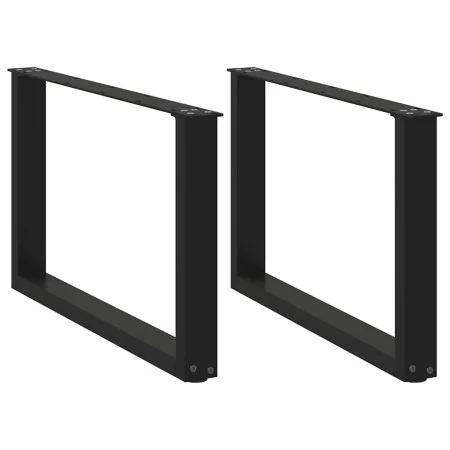 Patas de mesa de centro forma U 2uds acero negro 60x(42-43) cm de , Patas para mesas - Ref: Foro24-4013160, Precio: 80,10 €, ...