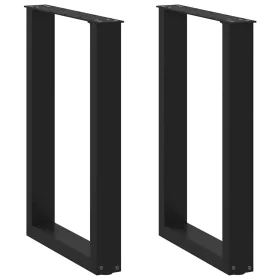 Patas para mesa comedor forma U 2uds acero negro 50x(72-73)cm von , Tischbeine - Ref: Foro24-4013176, Preis: 101,66 €, Rabatt: %