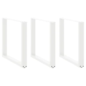 Patas para mesa centro forma U 3 uds blanco 80x(72-73) cm acero by , Table legs - Ref: Foro24-4013205, Price: 127,09 €, Disco...
