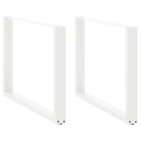 Patas para mesa comedor forma U 2uds acero blanco 100x(72-73)cm by , Table legs - Ref: Foro24-4013197, Price: 104,14 €, Disco...