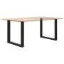 Patas para mesa de comedor en forma de U 2 uds acero negro by , Table legs - Ref: Foro24-4013188, Price: 85,09 €, Discount: %