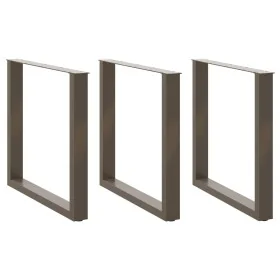 Patas mesa centro forma U 3uds acero natural 80x(72-73)cm acero by , Table legs - Ref: Foro24-4013207, Price: 123,88 €, Disco...