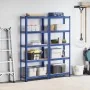 Estanterías de 5 baldas 2 uds madera contrachapada y acero azul by , Industrial shelving - Ref: Foro24-3307586, Price: 75,53 ...