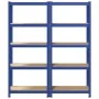 Estanterías de 5 baldas 2 uds madera contrachapada y acero azul by , Industrial shelving - Ref: Foro24-3307586, Price: 75,53 ...