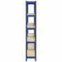 Estanterías de 5 baldas 2 uds madera contrachapada y acero azul by , Industrial shelving - Ref: Foro24-3307586, Price: 75,53 ...