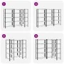 Estanterías de 5 baldas 3 uds madera contrachapada y acero azul by , Industrial shelving - Ref: Foro24-3307592, Price: 133,39...