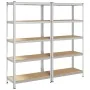 Estantes de almacenamiento de 5 capas 2 uds by , Industrial shelving - Ref: Foro24-3307602, Price: 111,31 €, Discount: %